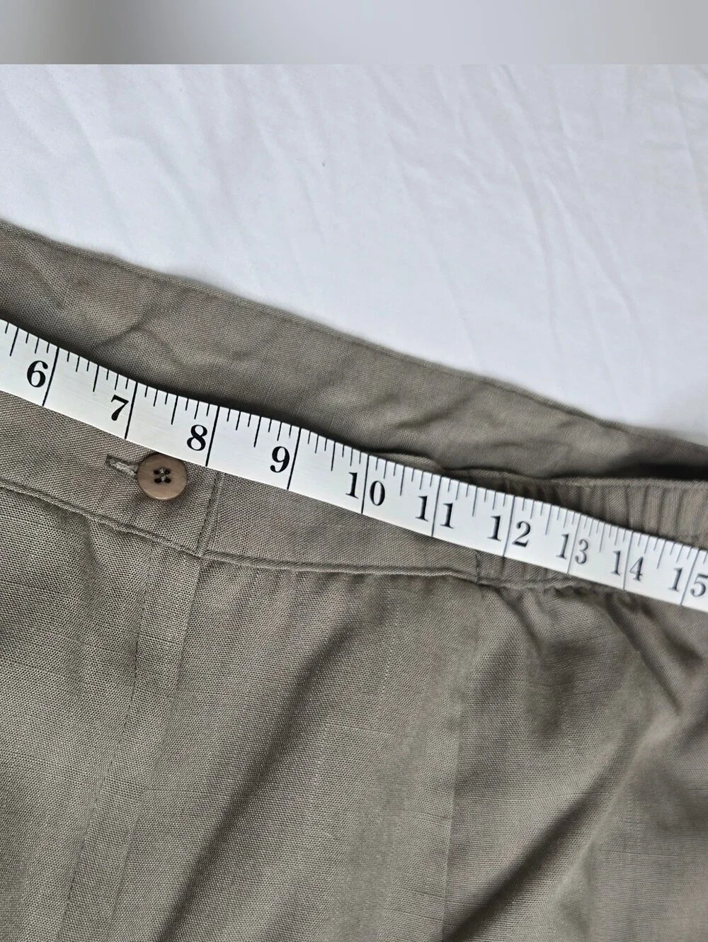 Vintage Prophecy Women’s Skirt Size 16 Taupe Beige A-Line Midi Button Front